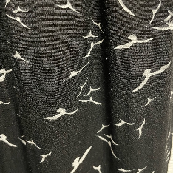 ETT TWA by Anthropologie Karlie Jumpsuit Novelty Print Wide Leg Black White Med - Picture 6 of 12